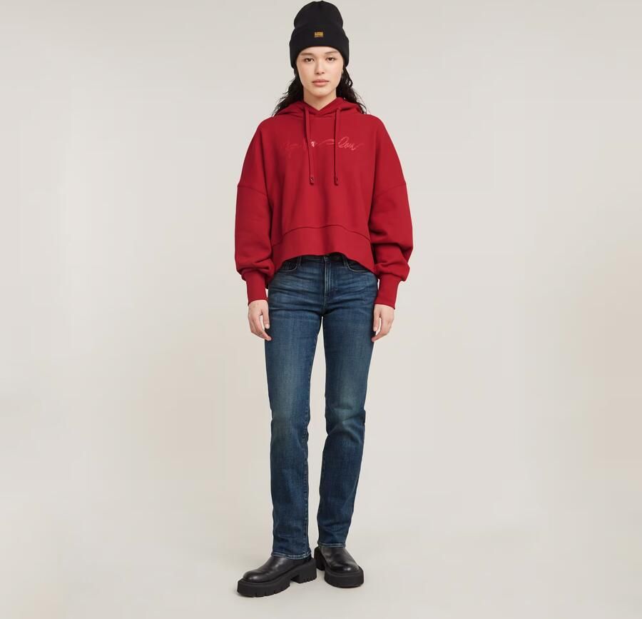 G-Star RAW G-Script Oversized Hoodie Rood Dames - Foto 6