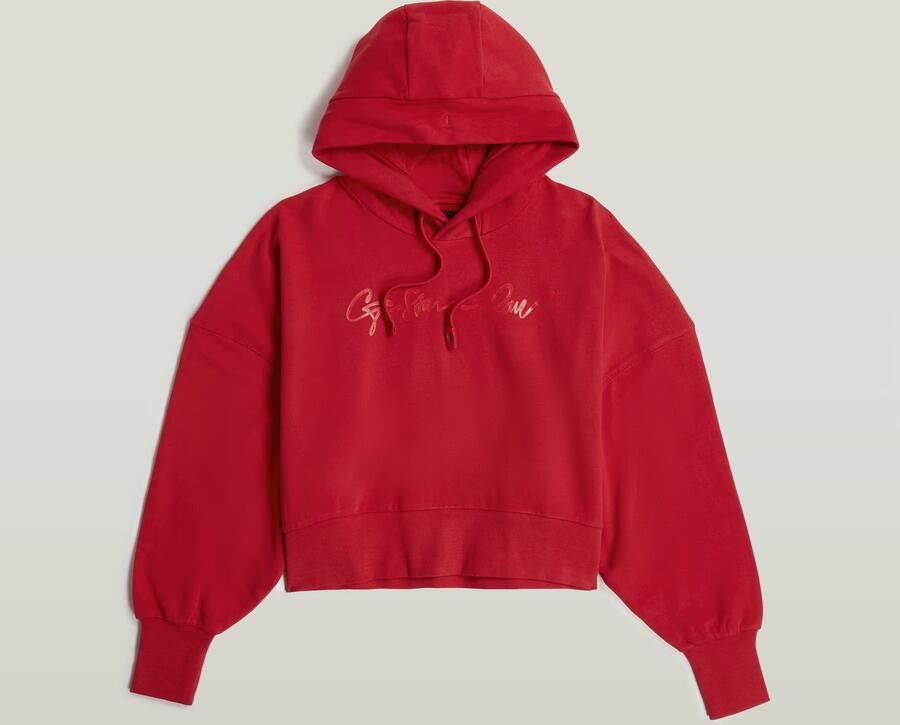 G-Star RAW G-Script Oversized Hoodie Rood Dames - Foto 7