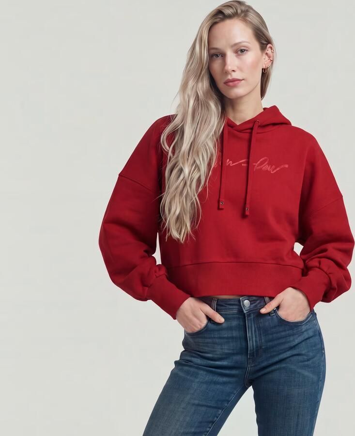 G-Star RAW G-Script Oversized Hoodie Rood Dames - Foto 5