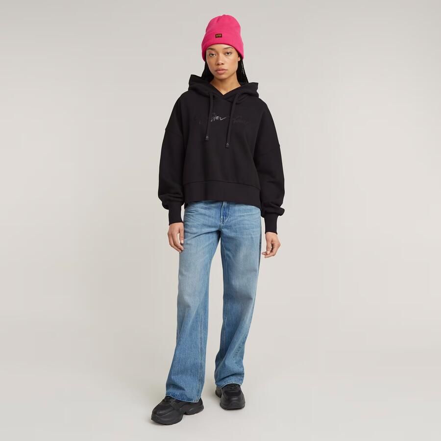 G-Star RAW G-Script Oversized Hoodie Zwart Dames - Foto 2