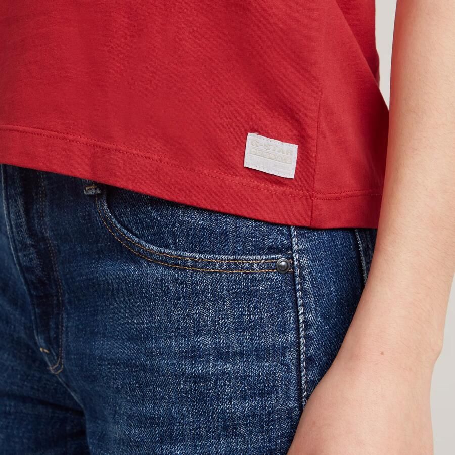 G-Star RAW T-shirt G-Script Shiny R met ton-in-ton opdruk - Foto 2