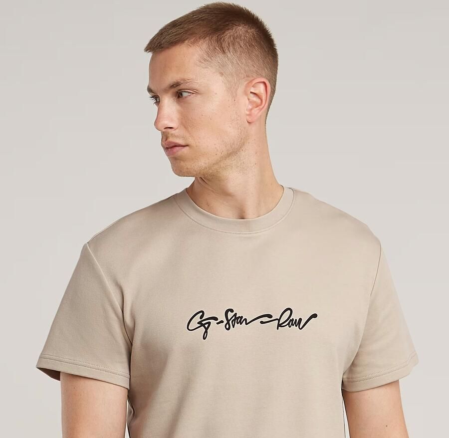 G-Star Raw T-shirt met labelprint en ronde hals - Foto 4