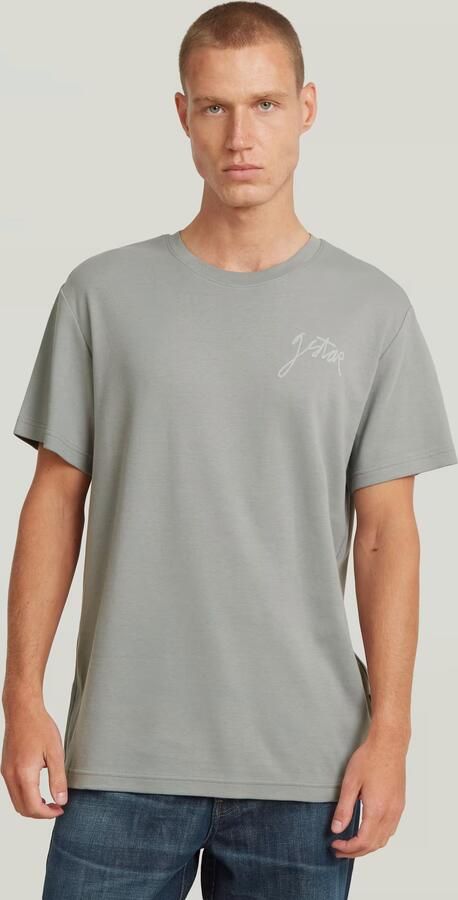 G-Star RAW G-Script T-Shirt Grijs Heren