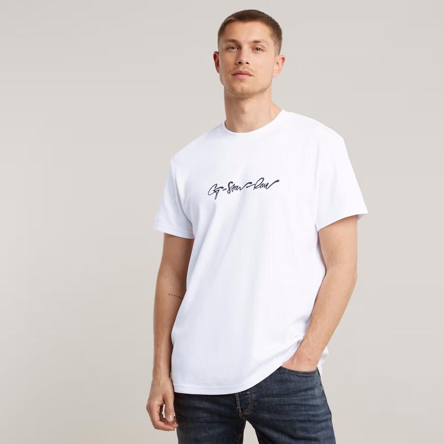 G-Star RAW G-Script T-Shirt Wit Heren - Foto 7
