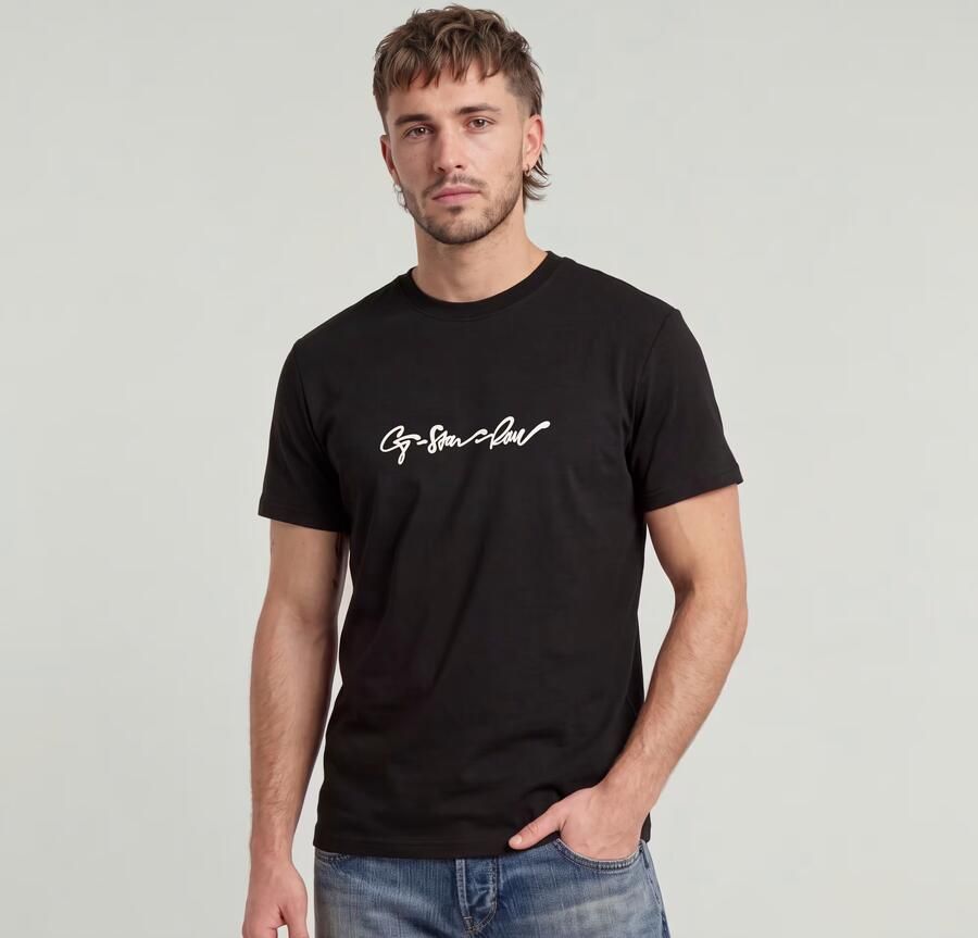 G-Star RAW G-Script T-Shirt Zwart Heren - Foto 4