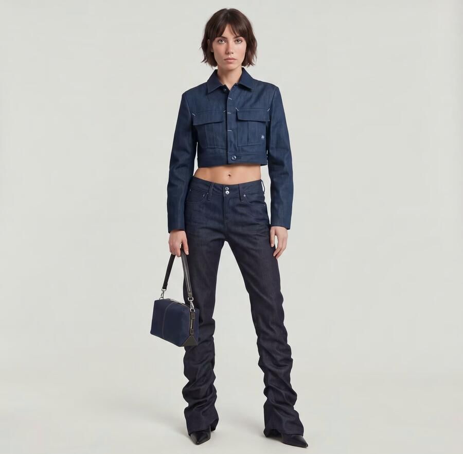 G-Star RAW G-Staq Low Bootcut Jeans Donkerblauw Dames - Foto 6