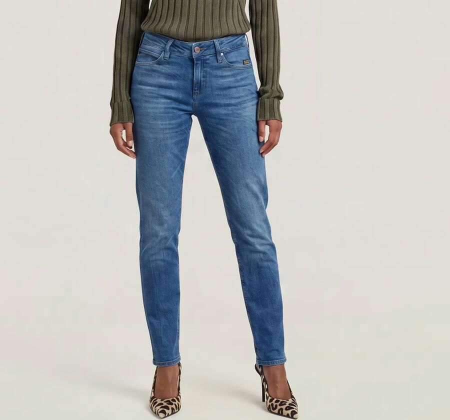 G-Star RAW G-STAR Lennoxx Slim Straight Jeans Donkerblauw Dames - Foto 6