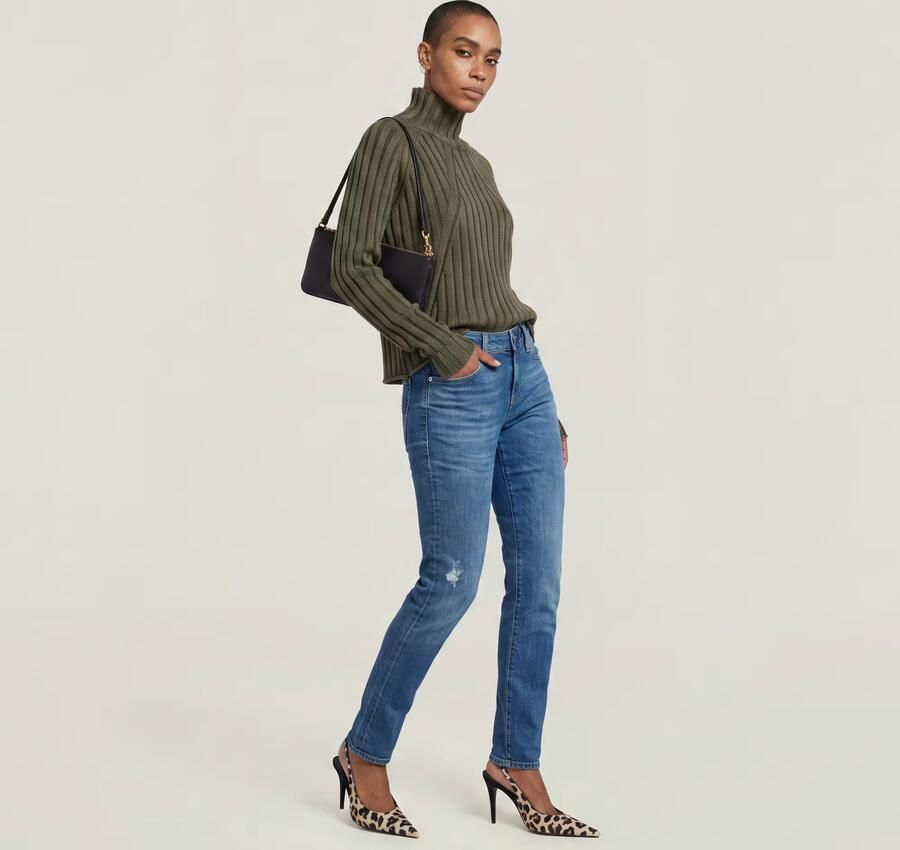 G-Star RAW G-STAR Lennoxx Slim Straight Jeans Donkerblauw Dames - Foto 5