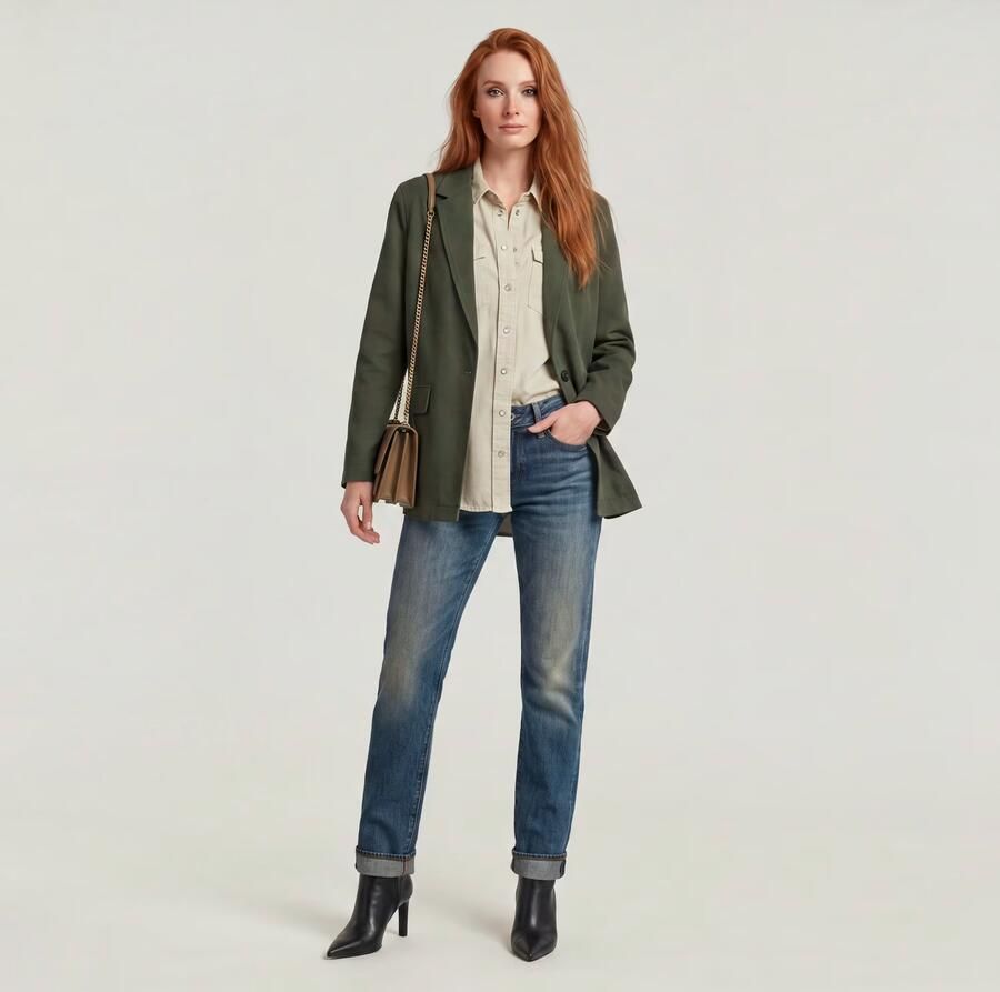 G-Star RAW G-STAR Lennoxx Slim Straight Jeans Donkerblauw Dames - Foto 4