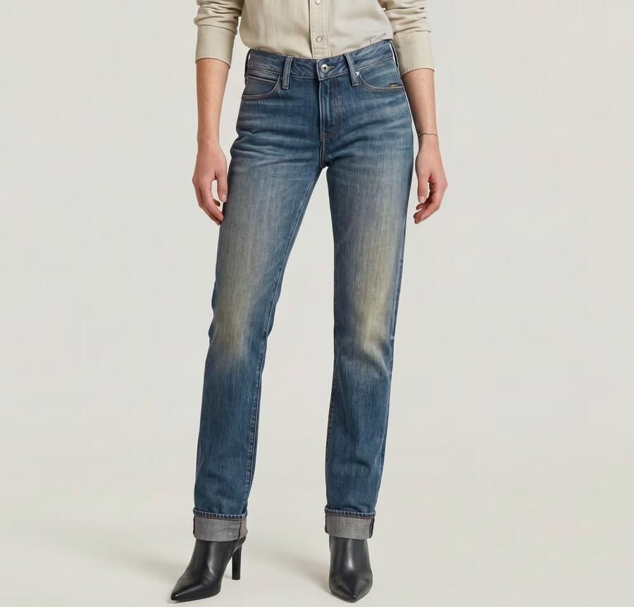 G-Star RAW G-STAR Lennoxx Slim Straight Jeans Donkerblauw Dames - Foto 6