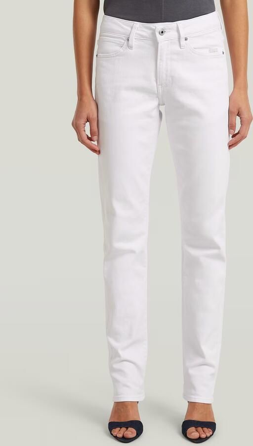 G-Star RAW G-STAR Lennoxx Slim Straight Jeans Wit Dames