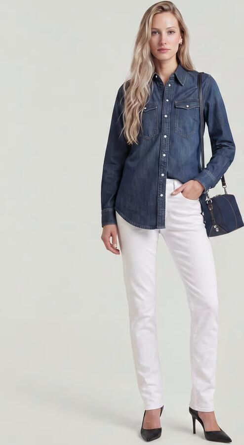 G-Star RAW G-STAR Lennoxx Slim Straight Jeans Wit Dames - Foto 6