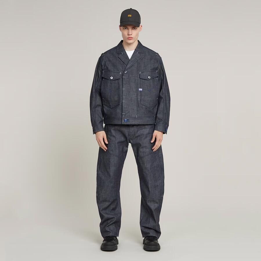 G-Star RAW G-STAR Origins Bend 3D Loose Selvedge Jeans Donkerblauw Heren