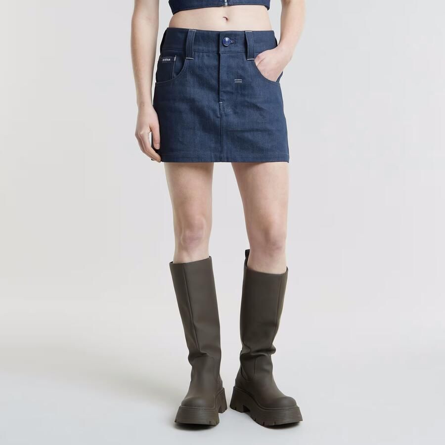 G-Star RAW G-Star Origins Bowey Selvedge Rok Donkerblauw Dames - Foto 7