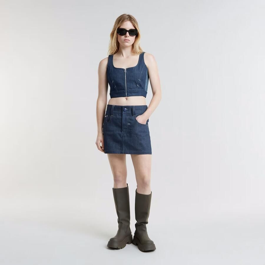 G-Star RAW G-Star Origins Bowey Selvedge Rok Donkerblauw Dames - Foto 2