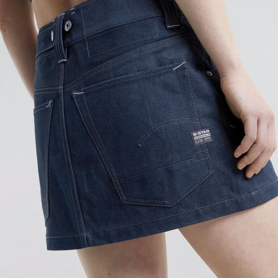 G-Star RAW G-Star Origins Bowey Selvedge Rok Donkerblauw Dames - Foto 4