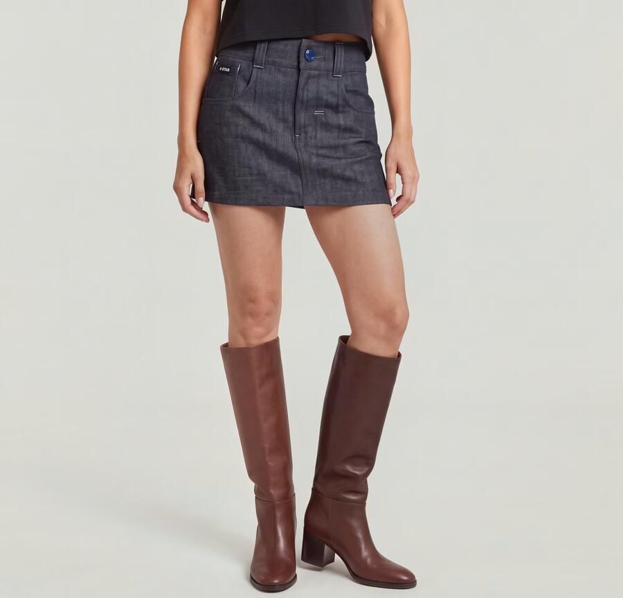 G-Star RAW G-STAR Origins Bowey Selvedge Rok Donkerblauw Dames - Foto 6
