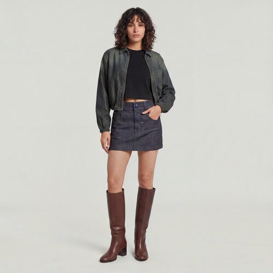 G-Star RAW G-STAR Origins Bowey Selvedge Rok Donkerblauw Dames - Foto 4