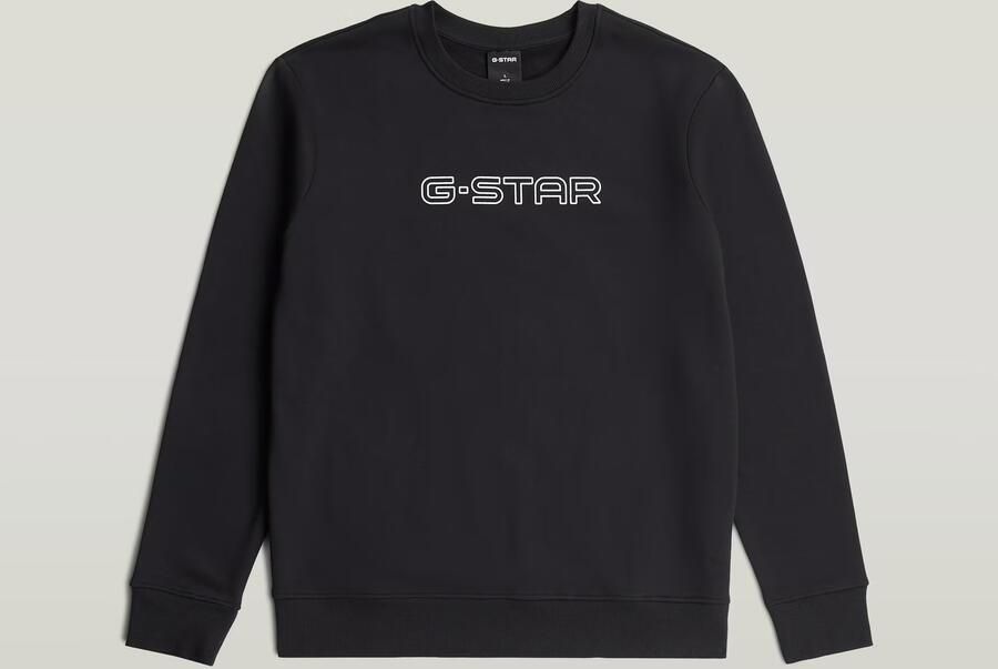 G-Star RAW G-STAR Slim Crew Sweat Long Sleeve Zwart Heren