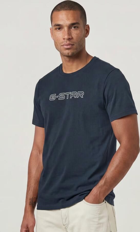 G-Star RAW G-STAR Slim T-shirt Donkerblauw Heren - Foto 4