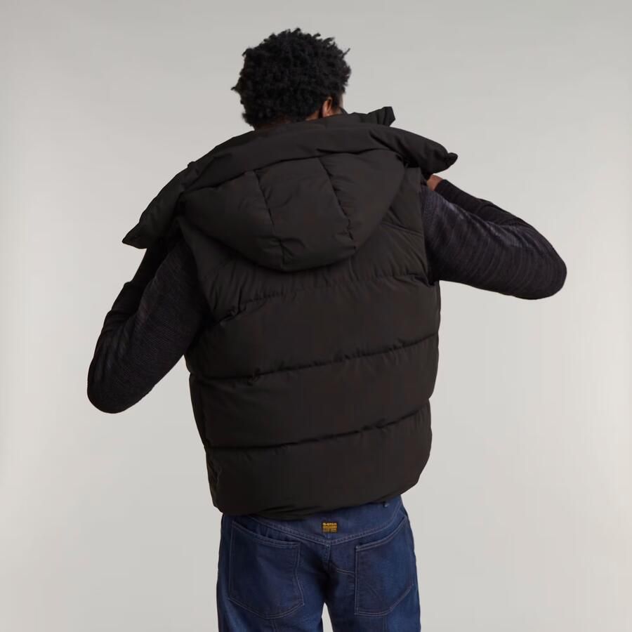 G-Star RAW G-Whistler 2.0 Gewatteerde Bodywarmer Met Capuchon Zwart Heren - Foto 2