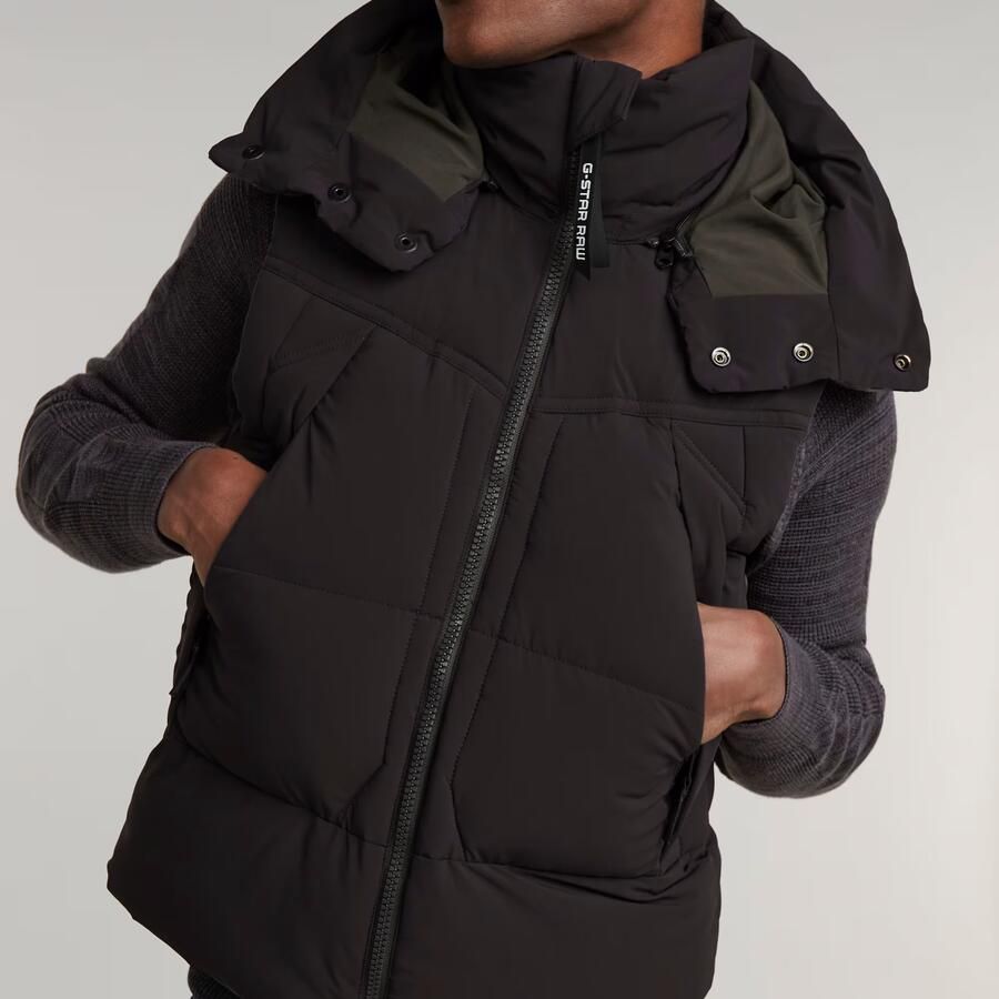 G-Star RAW G-Whistler 2.0 Gewatteerde Bodywarmer Met Capuchon Zwart Heren - Foto 5