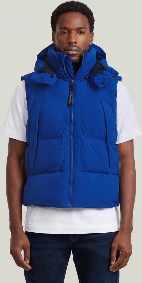 G-Star RAW G-Whistler Padded Hooded 2.0 Bodywarmer Midden blauw Heren