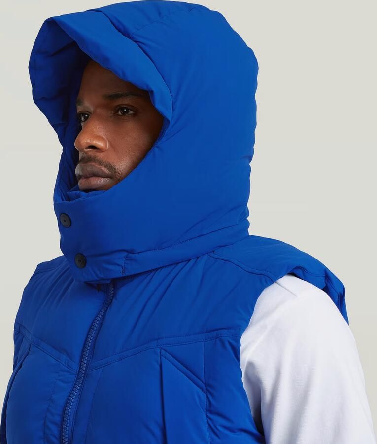 G-Star RAW G-Whistler Padded Hooded 2.0 Bodywarmer Midden blauw Heren - Foto 3