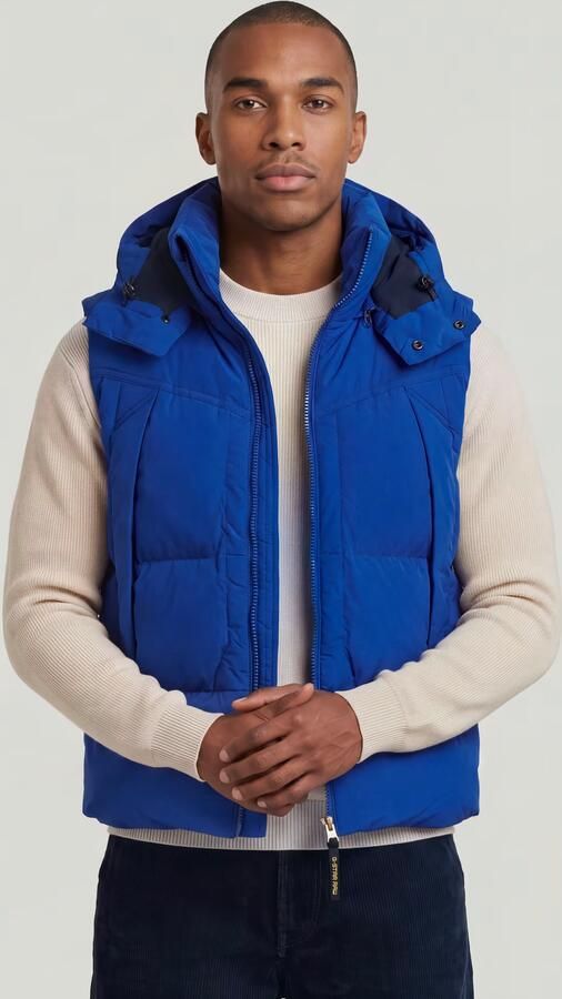 G-Star RAW G-Whistler Padded Hooded 2.0 Bodywarmer Midden blauw Heren - Foto 5