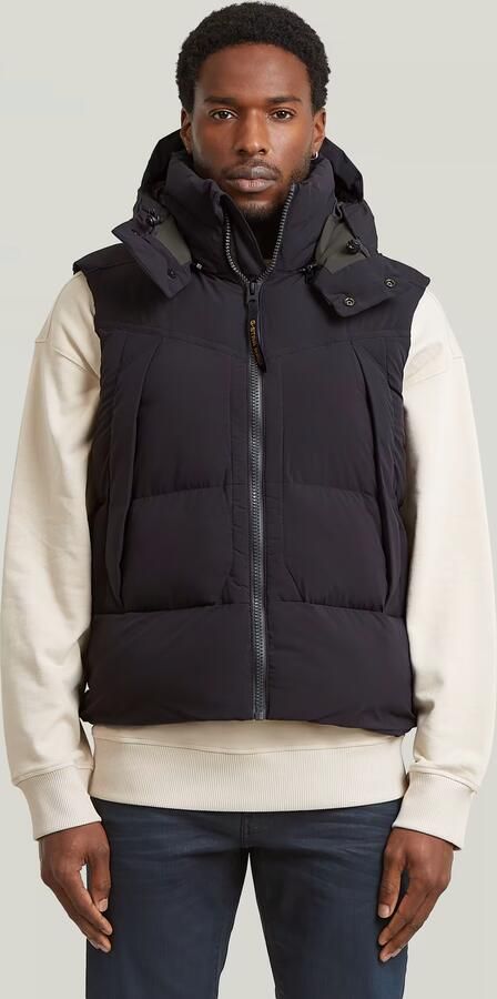 G-Star RAW G-Whistler Padded Hooded 2.0 Bodywarmer Zwart Heren