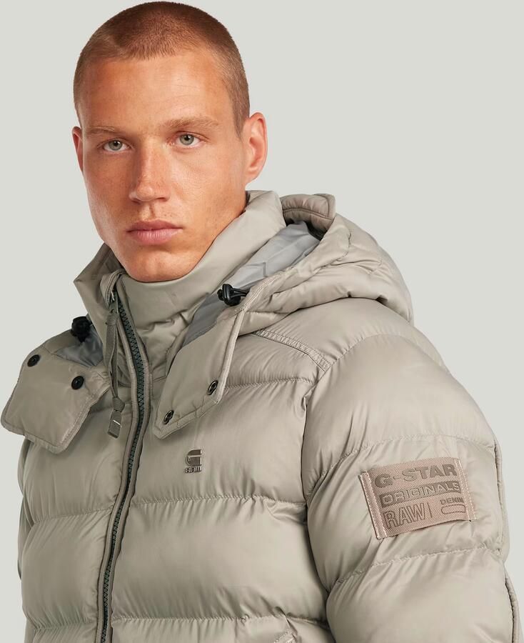 G-Star RAW G-Whistler Padded Hooded Jack Beige Heren - Foto 3