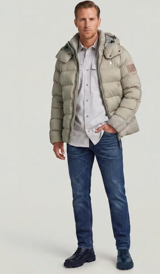 G-Star RAW G-Whistler Padded Hooded Jack Beige Heren - Foto 6