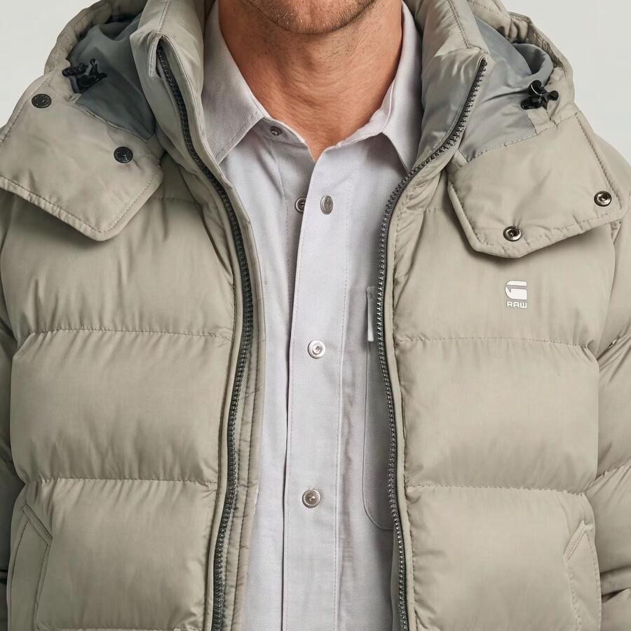G-Star RAW G-Whistler Padded Hooded Jack Beige Heren - Foto 3