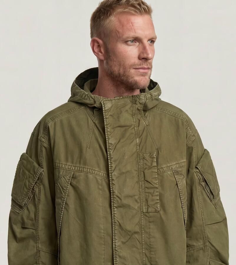 G-Star RAW GA-1 Cotton Parka Groen Heren - Foto 4
