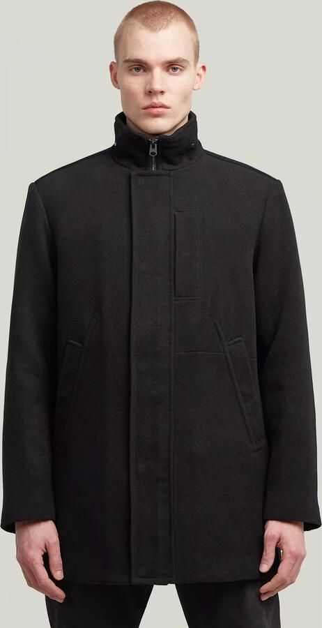 G-Star RAW Garber Wool Trenchcoat Zwart Heren