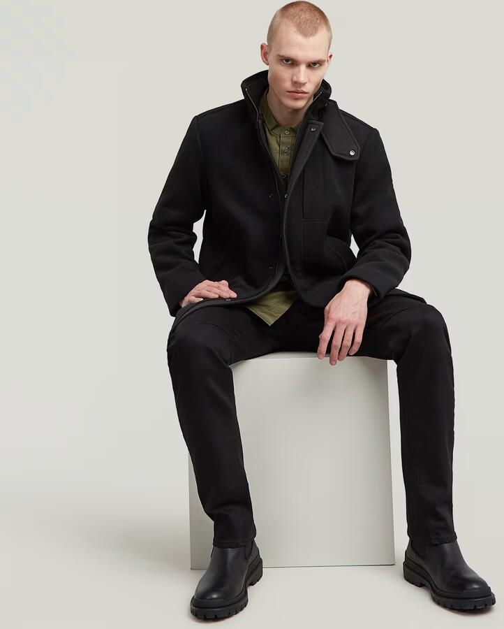 G-Star RAW Garber Wool Trenchcoat Zwart Heren - Foto 5