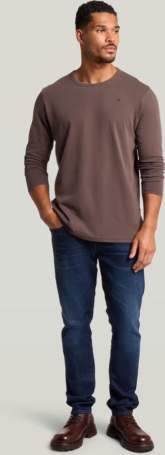 G-Star RAW Garment Dyed Chest Logo T-Shirt Bruin Heren - Foto 5