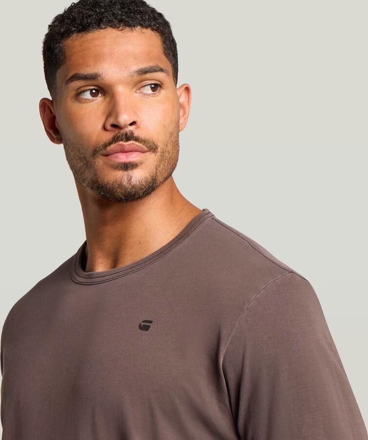 G-Star RAW Garment Dyed Chest Logo T-Shirt Bruin Heren - Foto 3