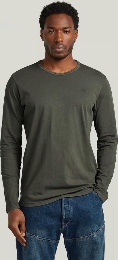 G-Star RAW Garment Dyed Chest Logo T-Shirt Grijs Heren