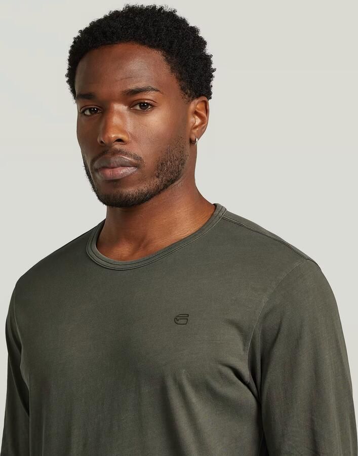G-Star RAW Garment Dyed Chest Logo T-Shirt Grijs Heren - Foto 3