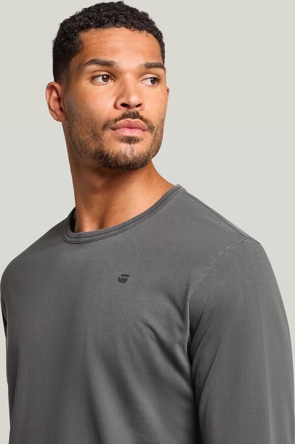 G-Star RAW Garment Dyed Chest Logo T-Shirt Grijs Heren - Foto 3