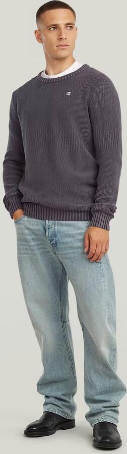 G-Star RAW Garment Dyed Structure Gebreide Trui Donkerblauw Heren - Foto 6