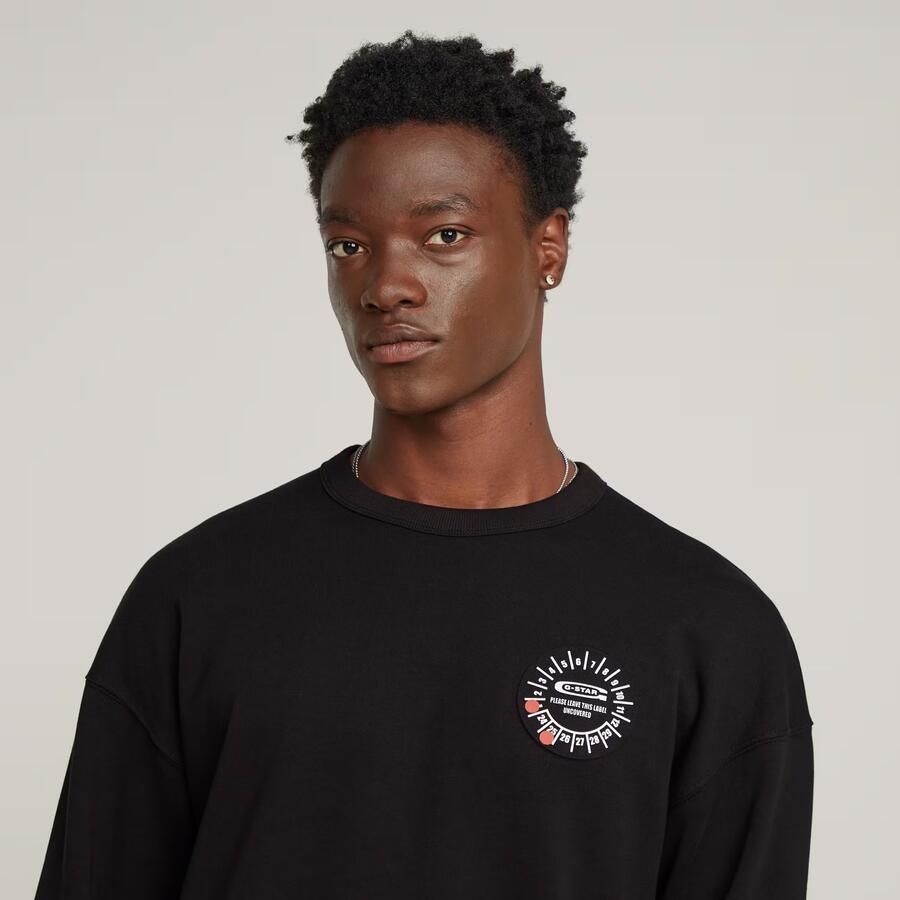 G-Star RAW Gauge Loose Sweater Zwart Heren - Foto 4