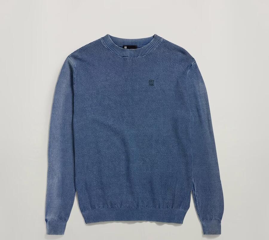 G-Star RAW Gebreide Trui Indigo Moss Midden blauw Heren - Foto 5