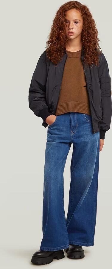 G-Star RAW Gewatteerd Bomberjack voor meisjes Donkerblauw meisjes - Foto 5