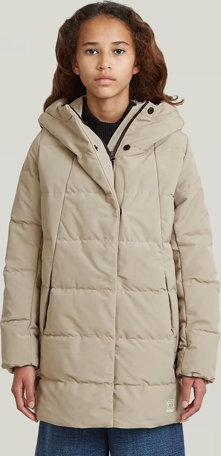 G-Star RAW Gewatteerd lang jack Cayley voor meisjes Beige meisjes