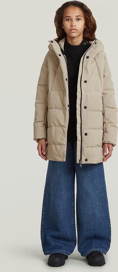G-Star RAW Gewatteerd lang jack Cayley voor meisjes Beige meisjes - Foto 6