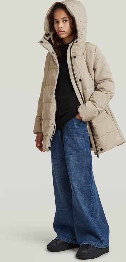 G-Star RAW Gewatteerd lang jack Cayley voor meisjes Beige meisjes - Foto 4