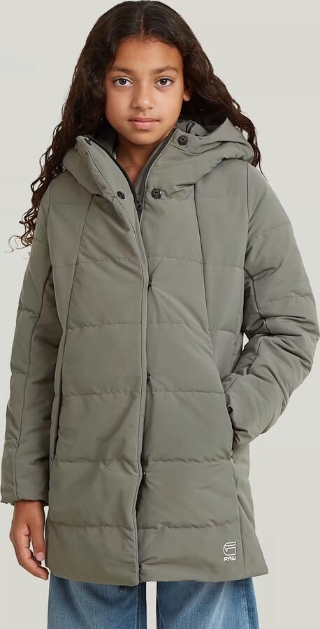 G-Star RAW Gewatteerd lang jack Cayley voor meisjes Grijs meisjes
