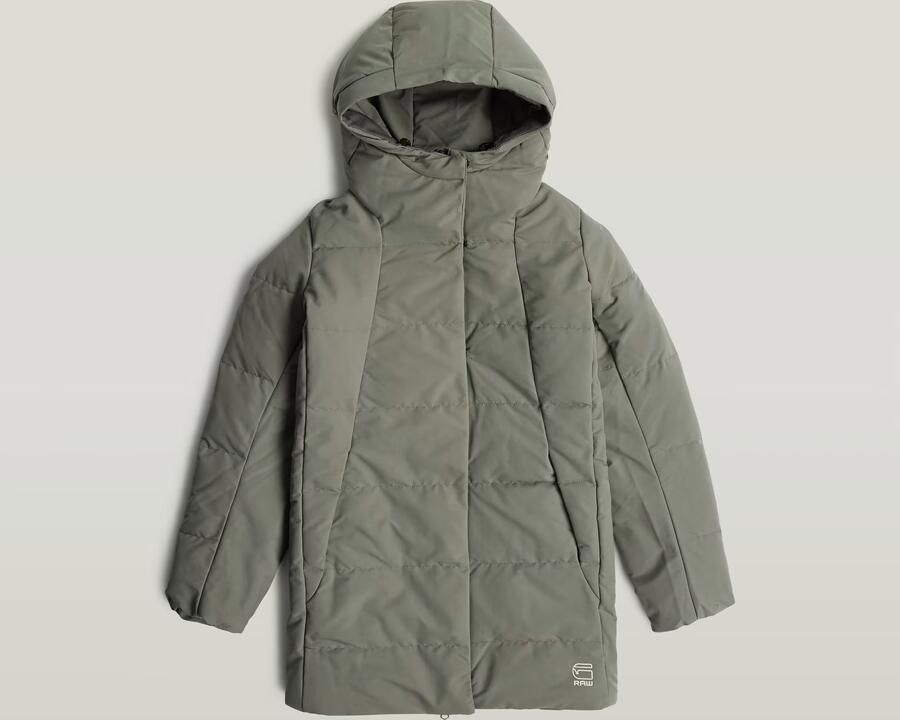 G-Star RAW Gewatteerd lang jack Cayley voor meisjes Grijs meisjes - Foto 3